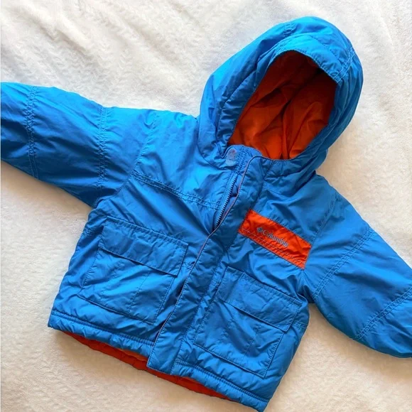 Kids Columbia Vibrant Blue and Orange Outdoor Jacket Size 18m