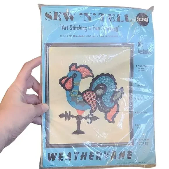 vintage Sew 'n' tell stich kit weathervane