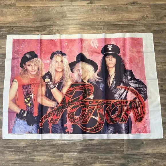 Posion Band 1988 Fabric Poster Banner Flag Rare Vintage 43