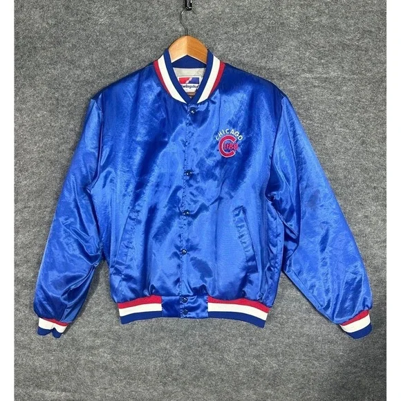 Vintage Swingster Chicago Cubs VTG Satin Baseball Bomber Jacket Men's‎ L
