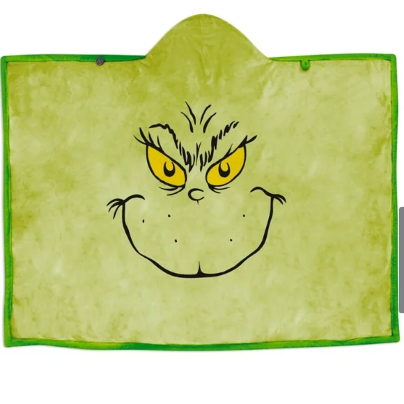 Grinch hooded blanket