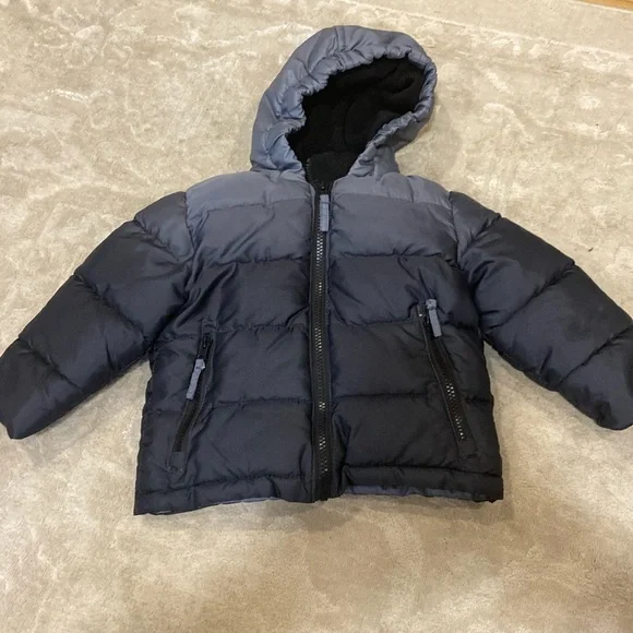 Rothschild Baby Boy Contrast Fleece Vestee Puffer Jacket Charcoal Ombre Size 24m