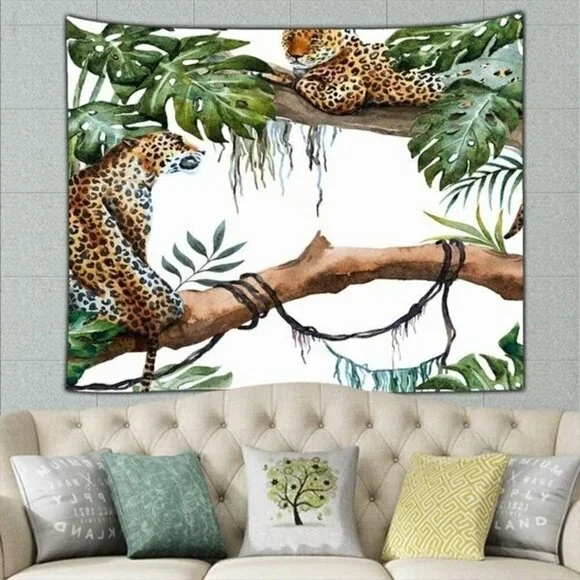 Leopard Wall Hanging Boho Decor 58x58