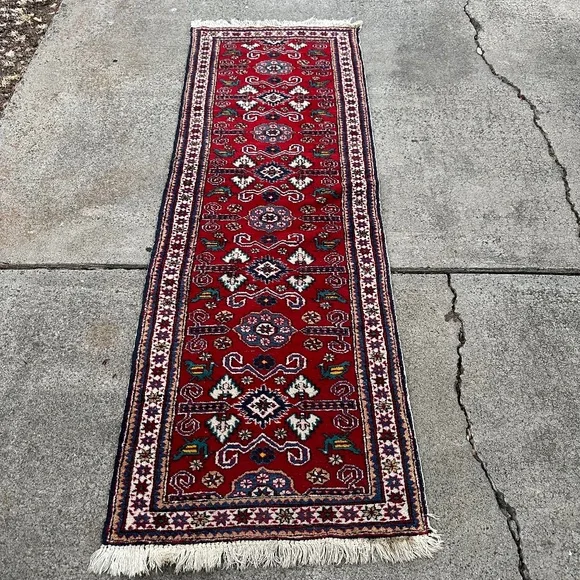Vintage Perisan Kurdish Runner Rug -86