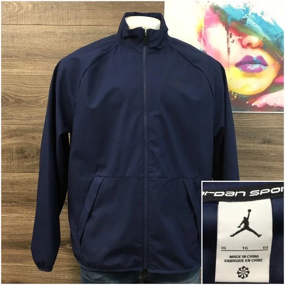 Nike Jordan Sport Jam Warm Up Jacket‎ Men's XL Full Zip HF9885-410 Navy