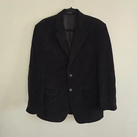 Polo Ralph Lauren Black Corduroy Blazer Size 38R