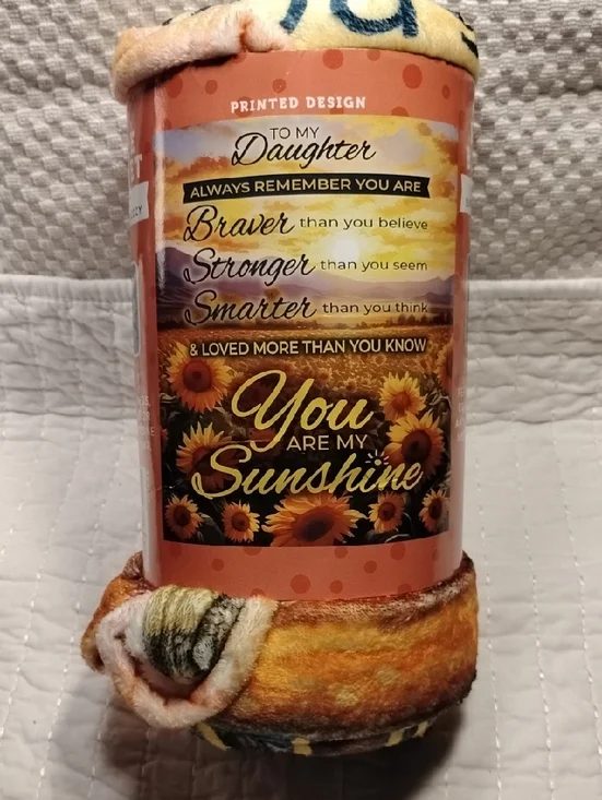 Mother To Daughter Gift You Are My Sunshine Sunflower Plush Blanket 50