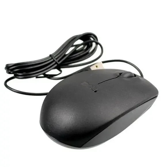 Genuine DELL 09RRC7 MS111-L Optical USB WIRED Scroll Mouse mice Look Black