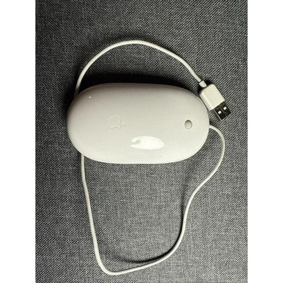 Genuine Apple Mighty Mouse Wired USB White Model A1152