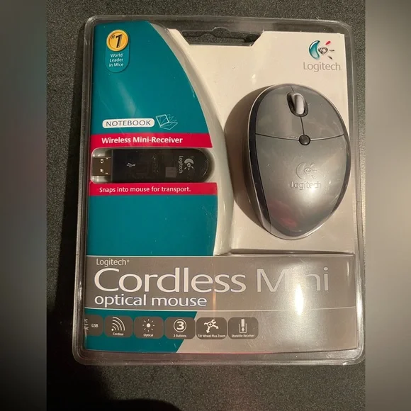 Logitech Cordless Mini Optical Mouse New
