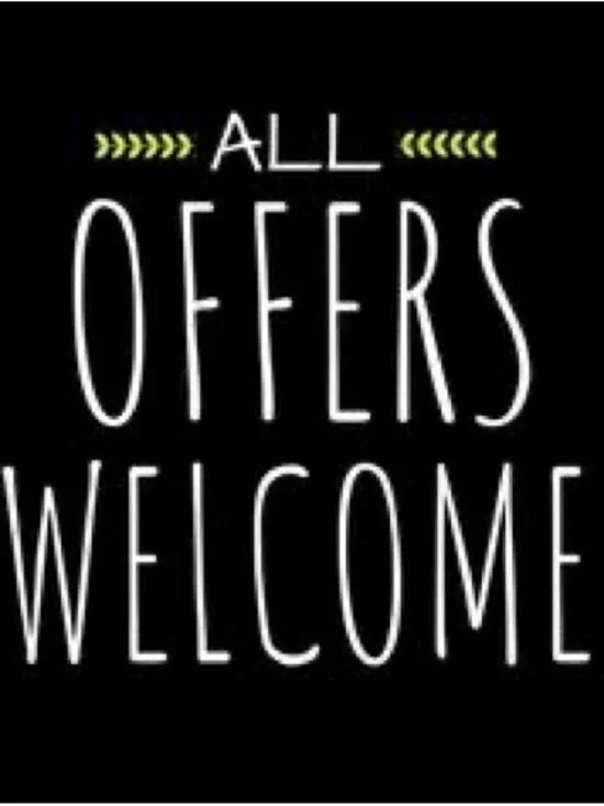All Offers Welcome Black Doormat - Modern Text Design
