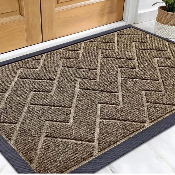 Front Door Mat Indoor Outdoor Entrance, Waterproof All-Season 36”x24”