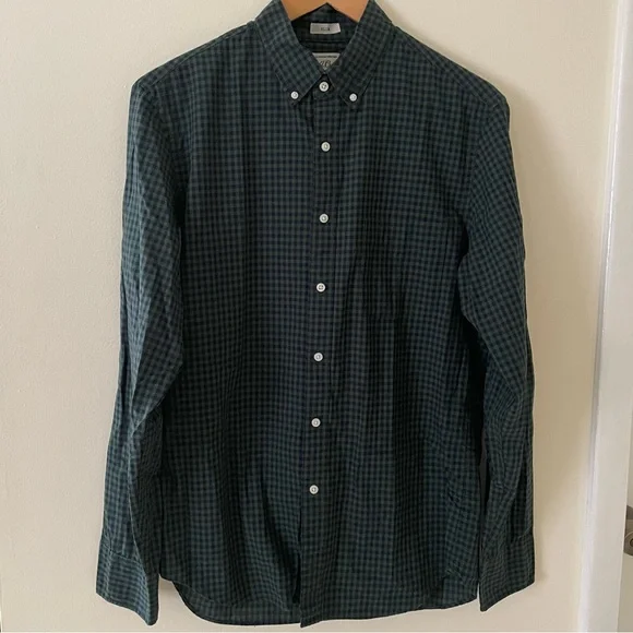 J. Crew Dark Green Plaid Button Down Shirt
