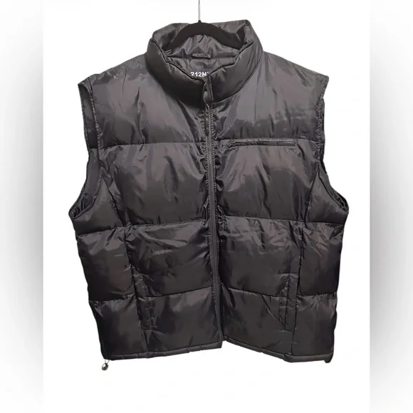 212NYC Black Puffer Vest 4x