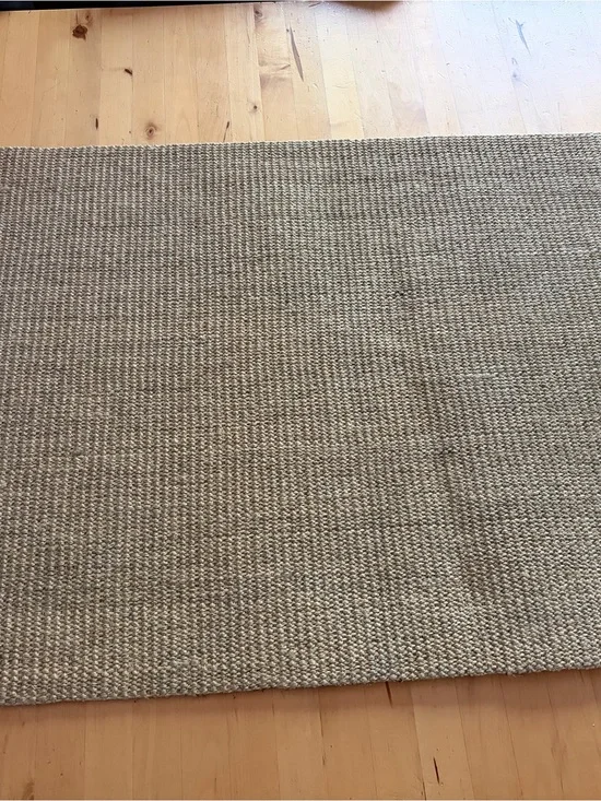 Neutral Woven Area Rug - Natural Beige