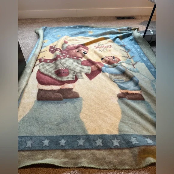Holiday Throw Blanket - The Greatest Gift (Old Friend) - 50x60in