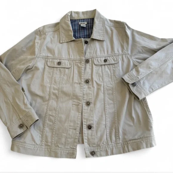 Cherokee Khaki Cotton Jacket Men’s Size L | Casual Utility Layer