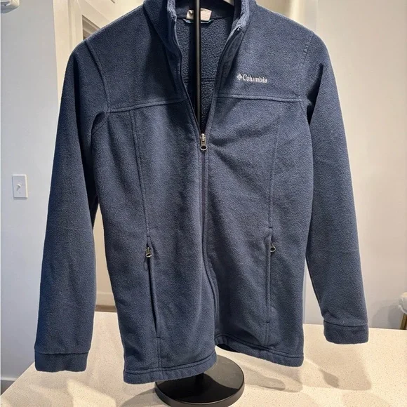 Columbia Blue Fleece Jacket, Size L (14/16)