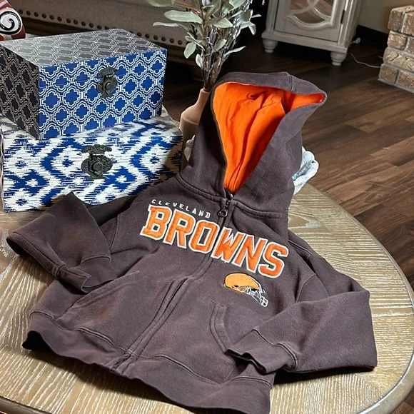 Little Boys NFL Cleveland Browns Football 🏈 Hoodie Jacket