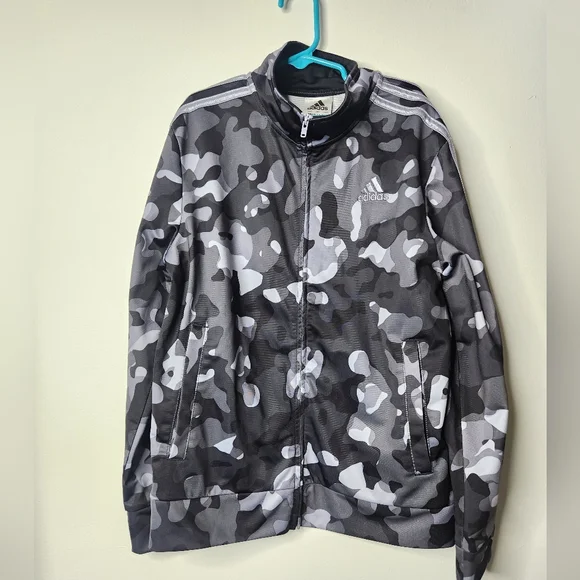 Adidas Boys Iconic Tricoat Camo Jacket Size‎ Youth Medium