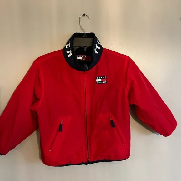 Tommy Hilfiger Red and Blue Puffer Jacket