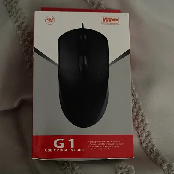 G1 Black USB Optical Mouse