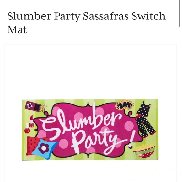 Sassafras Evergreen Insert Mat Slumber Party “NWT”, 22 x 1 x 10