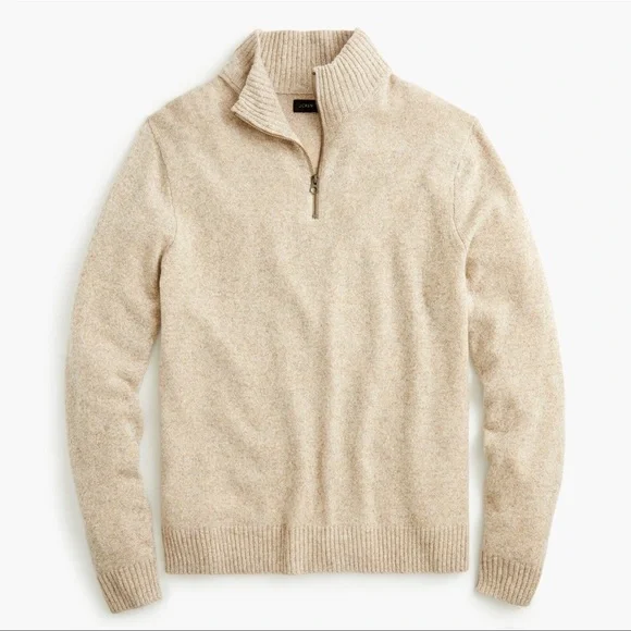 J. Crew Rugged Merino Wool Half Zip Sweater Mens XXL Pullover