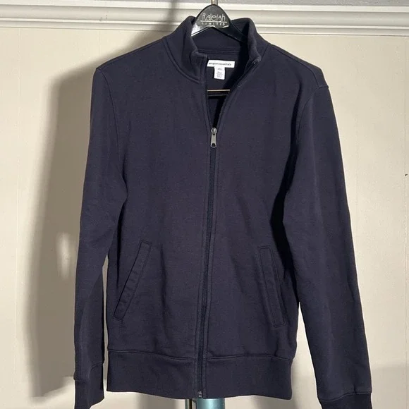 Amazon Basics Full Zipper Jacket Mens Small Black‎ Outdoor Thick
