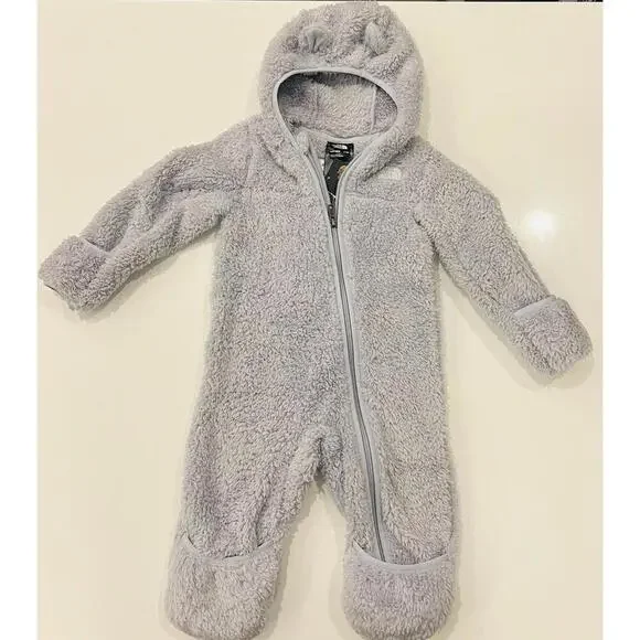 THE NORTH FACE Baby Bear One-Piece Bunting Teddy Grey Size 3-6 Months