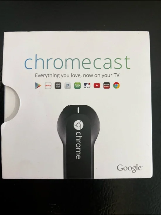 Google Chromecast Box with Black Streaming Dongle