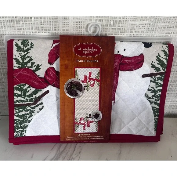 Snowman Winter Quilted Table Runner 13