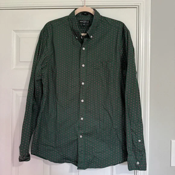 J. Crew Mercantile Slim Fit Men’s Button Up Shirt Large