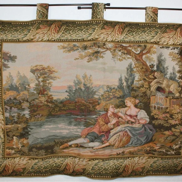 Vintage French Tapestry Medieval Romantic Home Décor/Wall Hanging