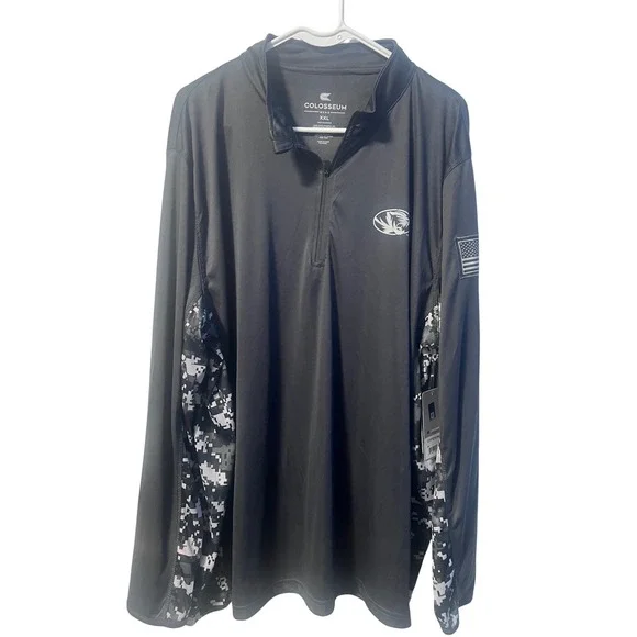 Colosseum Mizzou Pullover Mens XXL Grey Camo NWT