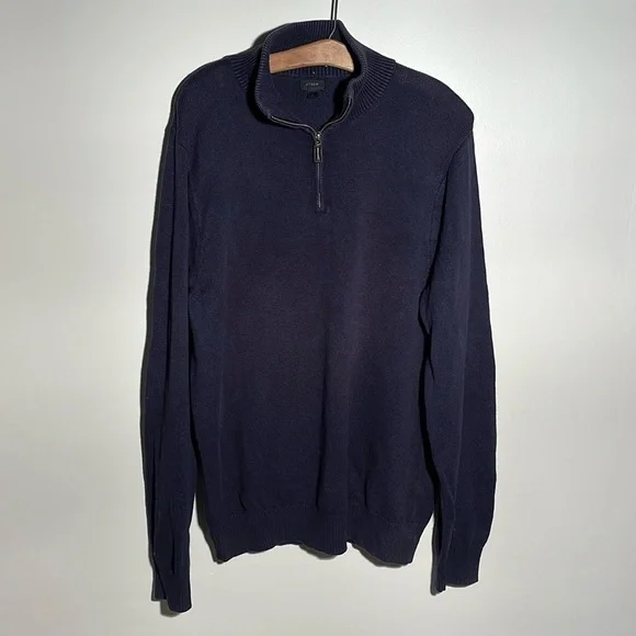 J. Crew Cotton/Cashmere Blend Knit Half Zip