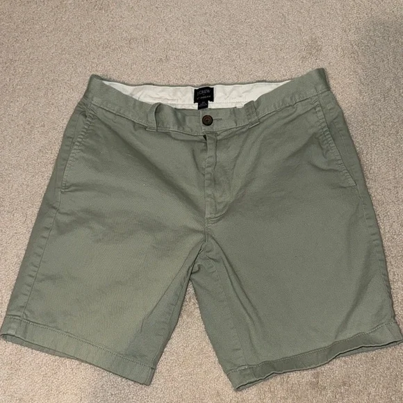 J. Crew Men's Olive Flat Front Shorts