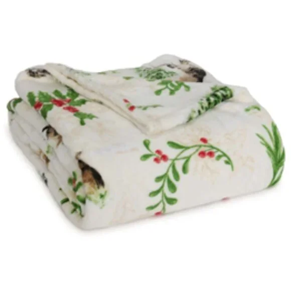 *EUC ~ Better Homes & Gardens Oversize Reversible Velvet Plush Throw Blanket