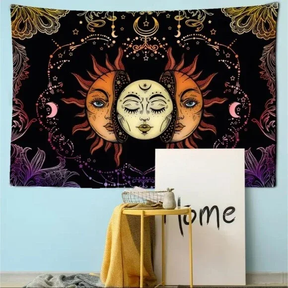 CONSTELLATION Sun Moon stars tapestry boho vibes mandala wall sheet