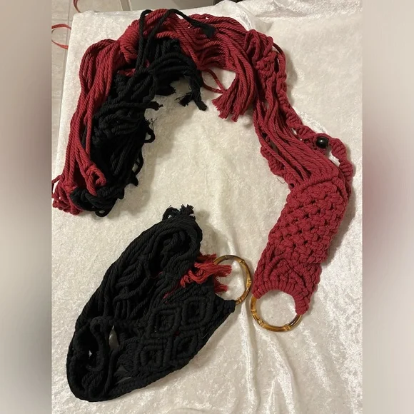 Macrame plant holders-Two