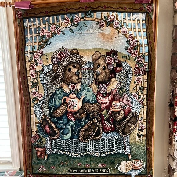 Boyd’s Bear Afternoon Tea Wall Hanging. 26x36