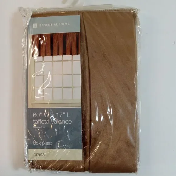 Essential Home Box Pleat Taffeta Valance 60