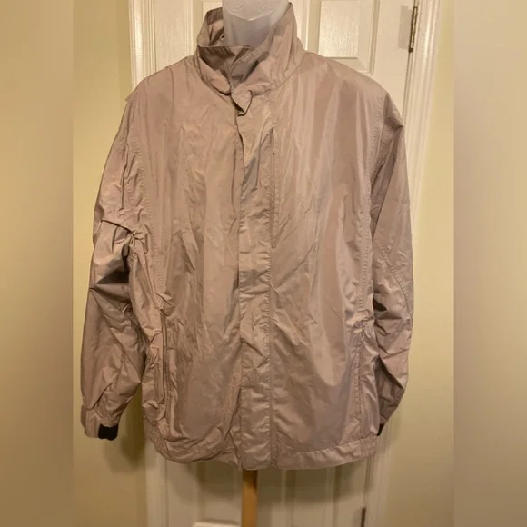 Walter Hagen - Men's Tan Windbreaker Lined Jacket, Size: XL