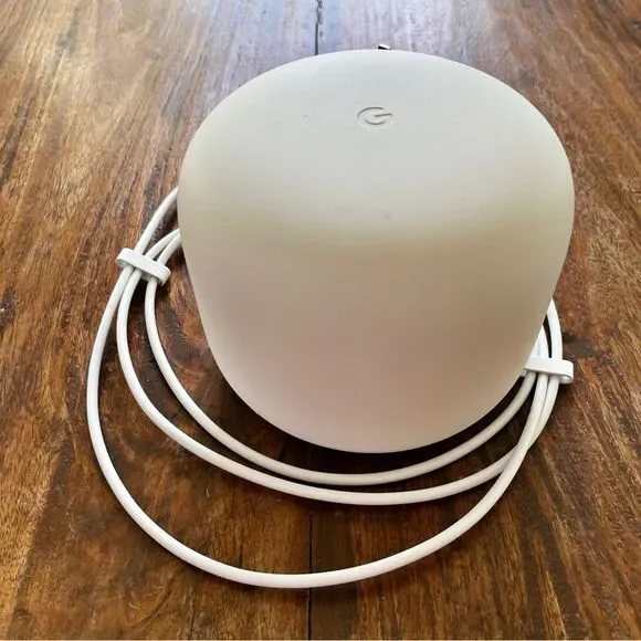 Google White Network Router with Network Cable
