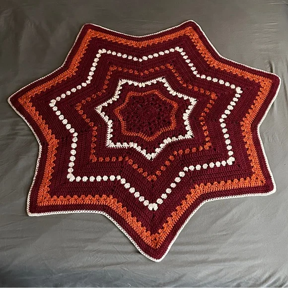 Star Crochet Blanket (custom color commission)
