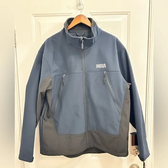 NRA National Rifle Assoc. Full Zip Fleece Lined Jacket Navy/Black Men’s XL