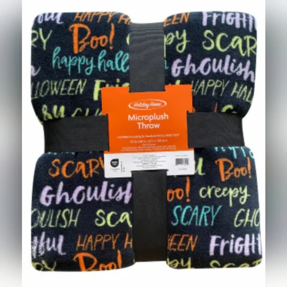 New Holiday Home Halloween Microplush Throw - Microplush Throw is a soft, cozy,