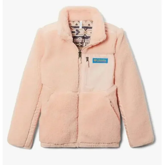 Columbia Girls Archer Ridge Reversible Full Zip Peach Blossom‎ Med 10/12