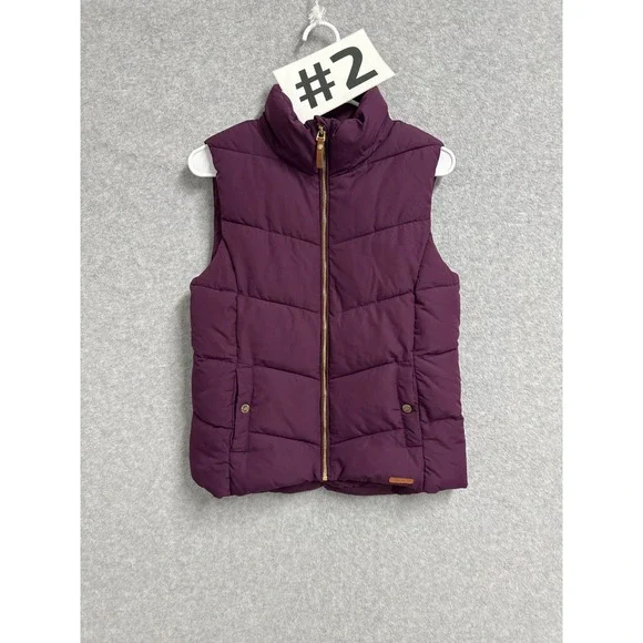 H&M Puffer Vest Boys 12-14Y Purple Down Mock Neck Full Zip Streetwear‎ Casual