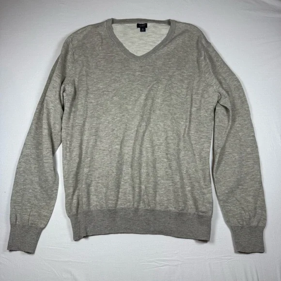 J. Crew Light‎ Gray V-Neck Sweater